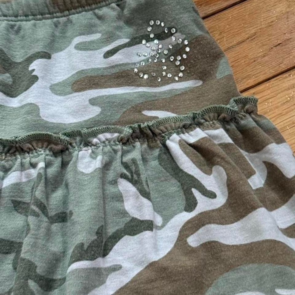 Y2K butterfly rhinestone camo skirt with built in shorts! - Picture 2 of 8